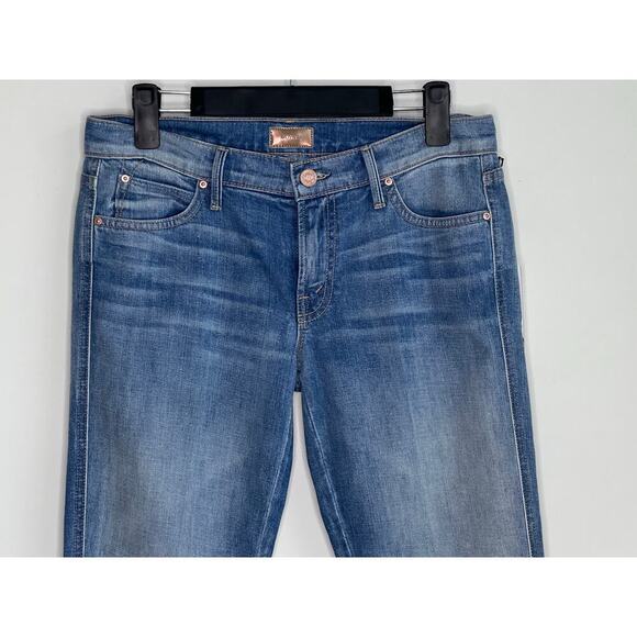 Mother The Rascal Mid Rise Denim Crop Jeans Tickle Fights & Barbeques 26 NWT - Picture 4 of 13